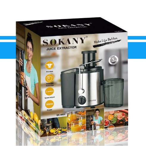 SOKANY SK-4000 เครื่องสกัดน้ำผลไม้พร้อมแยกกาก