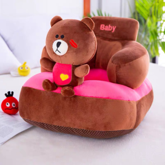 เบาะหัดนั่ง หมี Brown