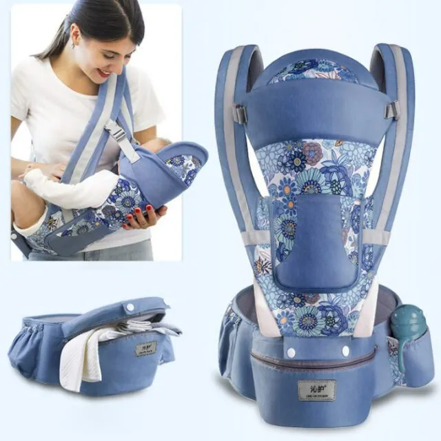 เป้อุ้มเด็ก กระเป๋าอุ้มเด็ก Baby Hip Seat HS30 - น้ำเงิน