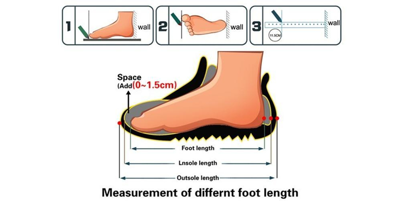 วัดขนาดเท้า รองเท้าบูท HCB03