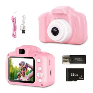 กล้องดิจิตอลสำหรับเด็ก QWZ 925-A สีชมพู