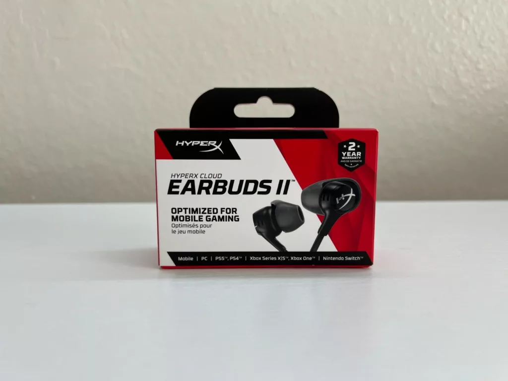 หูฟังเกมมิ่ง HyperX Cloud Earbuds II กล่อง