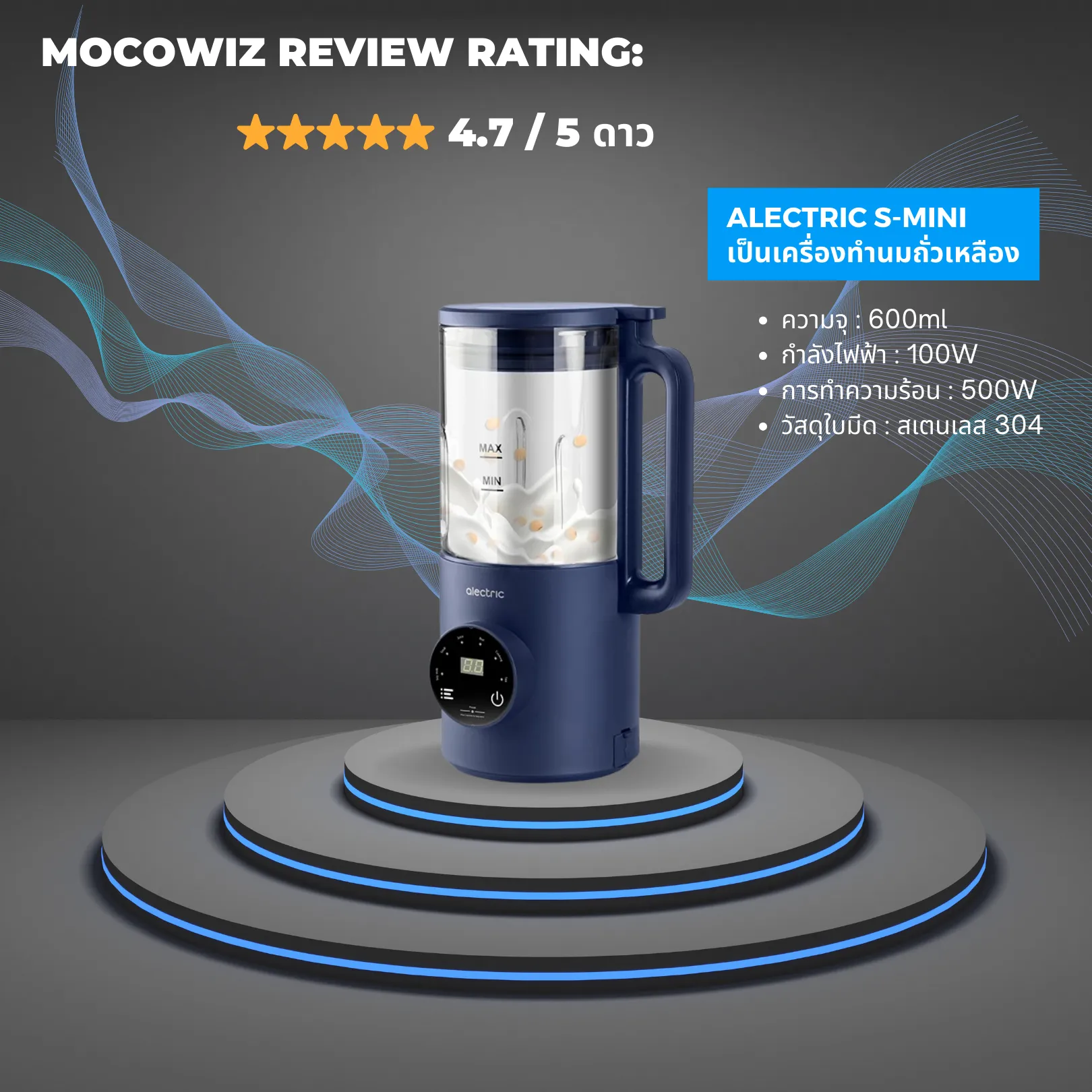 รีวิวเครื่องทำนมถั่วเหลือง Alectric รุ่น S-MINI