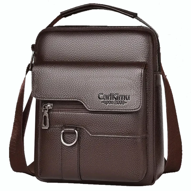 กระเป๋าสะพายข้างผู้ชายหนังวินเทจอเนกประสงค์สำหรับใช้ในชีวิตประจำวัน ดีไซน์ทันสมัยพร้อมตัวล็อคที่ปลอดภัย เหมาะสำหรับการช้อปปิ้ง ทำงาน และทริปวันหยุดสุดสัปดาห์ - AliExpress